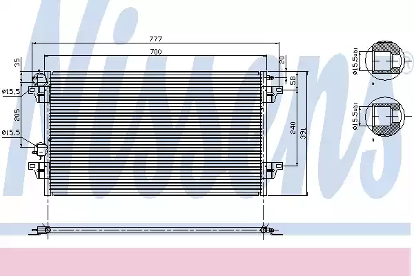 Радиатор кондиционера NISSENS 94856