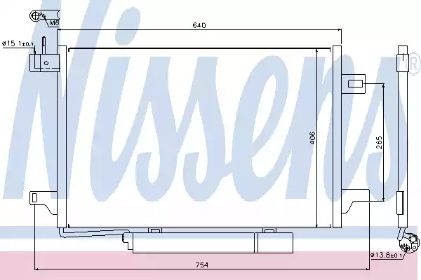 Радиатор кондиционера NISSENS 94910