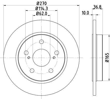 Диск тормозной задний NISSHINBO ND1007K