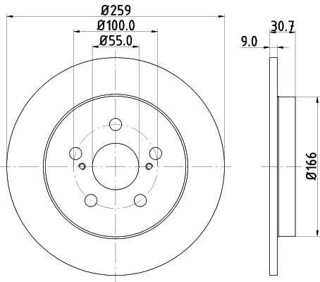 Диск тормозной задний NISSHINBO ND1012K