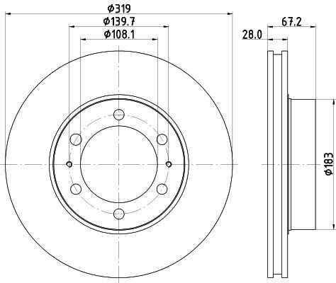 Диск тормозной передний NISSHINBO ND1034K