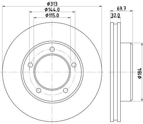 Диск тормозной передний NISSHINBO ND1047