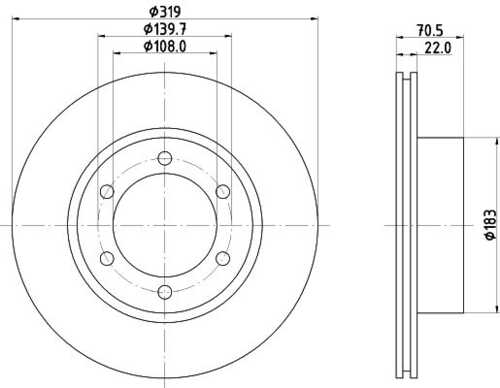 Диск тормозной передний NISSHINBO ND1060