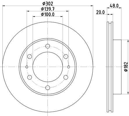 Диск тормозной передний NISSHINBO ND1066K