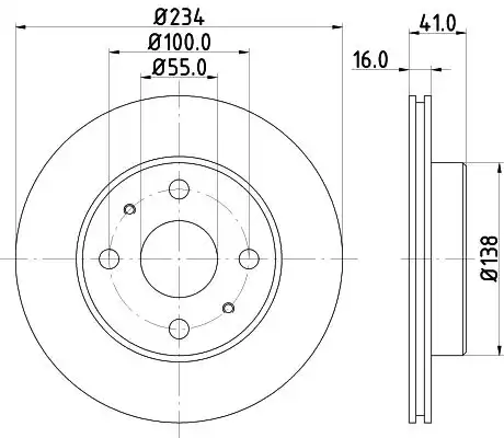 Диск тормозной с покрытием NISSHINBO ND1099K