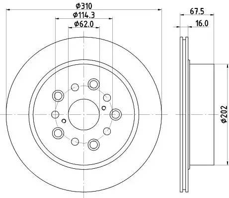 Диск тормозной с покрытием 310x16 NISSHINBO ND1117K