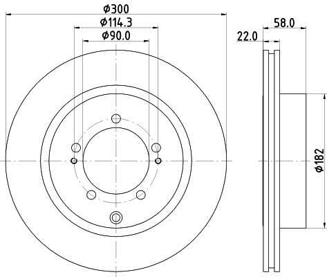Диск тормозной задний NISSHINBO ND3006K