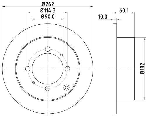 Диск тормозной задний NISSHINBO ND3018K