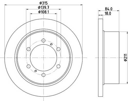 Диск тормозной задний NISSHINBO ND3035