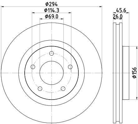 Диск тормозной NISSHINBO ND3038K