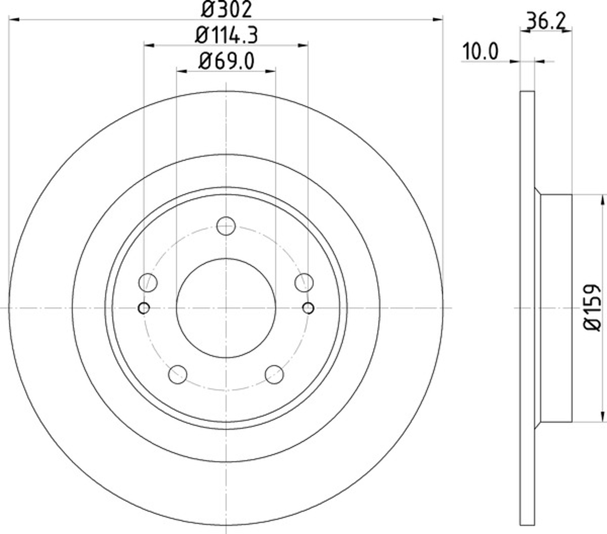Диск тормозной NISSHINBO ND3045K