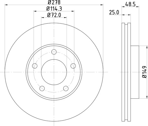 Диск тормозной NISSHINBO ND5001K