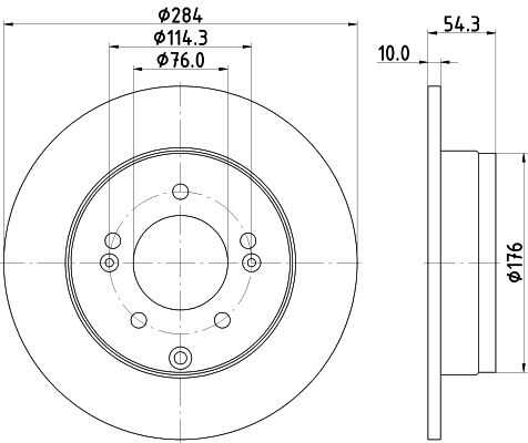 Диск тормозной задний NISSHINBO ND6003K
