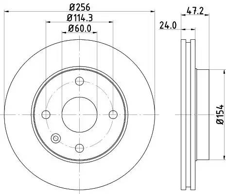 Диск тормозной 256x24 NISSHINBO ND6008