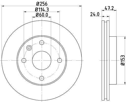 Диск тормозной передний NISSHINBO ND6009