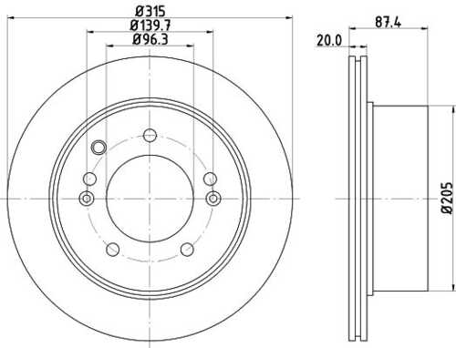Диск тормозной задний NISSHINBO ND6020