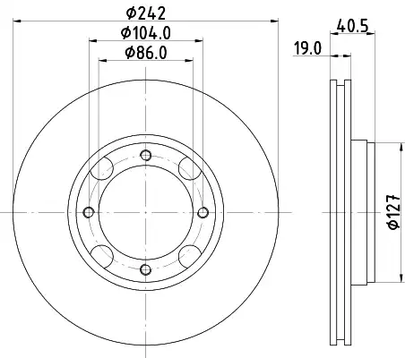 Диск тормозной с покрытием NISSHINBO ND6049K