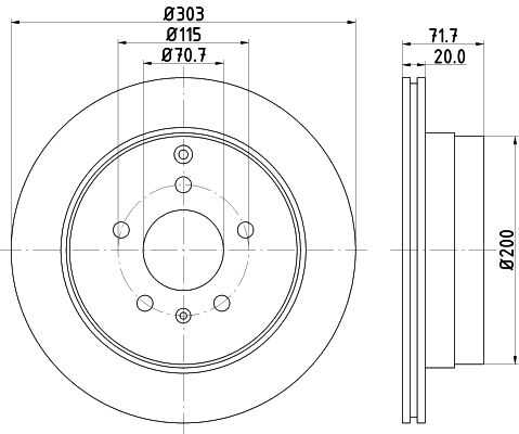 Диск тормозной задний NISSHINBO ND6055K