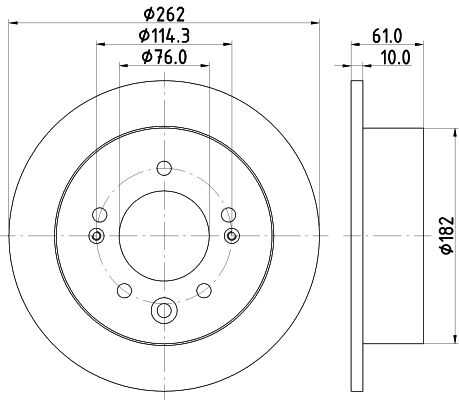 Диск тормозной задний NISSHINBO ND6057K