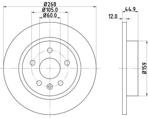 Диск тормозной с покрытием NISSHINBO ND6068K