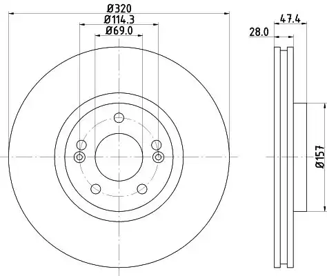 Диск тормозной с покрытием NISSHINBO ND6073K