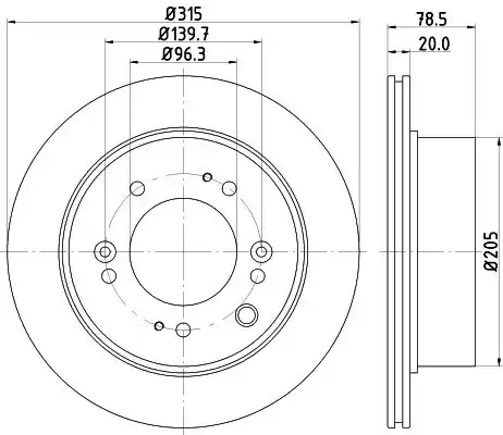 Диск тормозной с покрытием NISSHINBO ND6074K