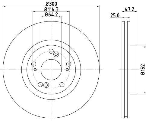 Диск тормозной передний NISSHINBO ND8031K