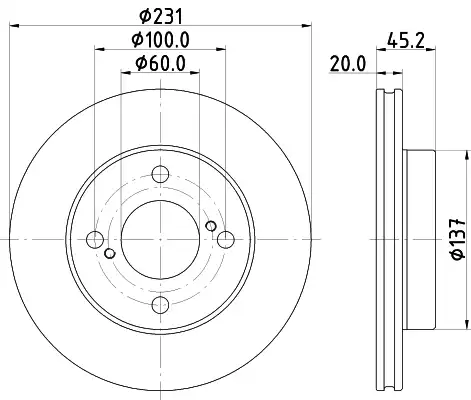 Nd9000 диск тормозной перед NISSHINBO ND9000