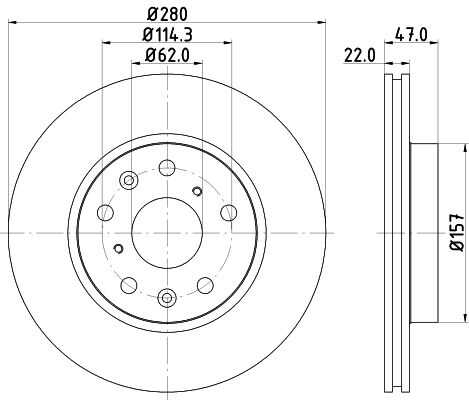 Диск тормозной передний NISSHINBO ND9001K