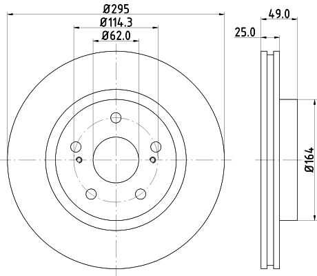 Диск тормозной передний NISSHINBO ND9016K