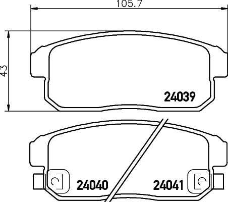 Колодки дисковые задние NISSHINBO NP9015