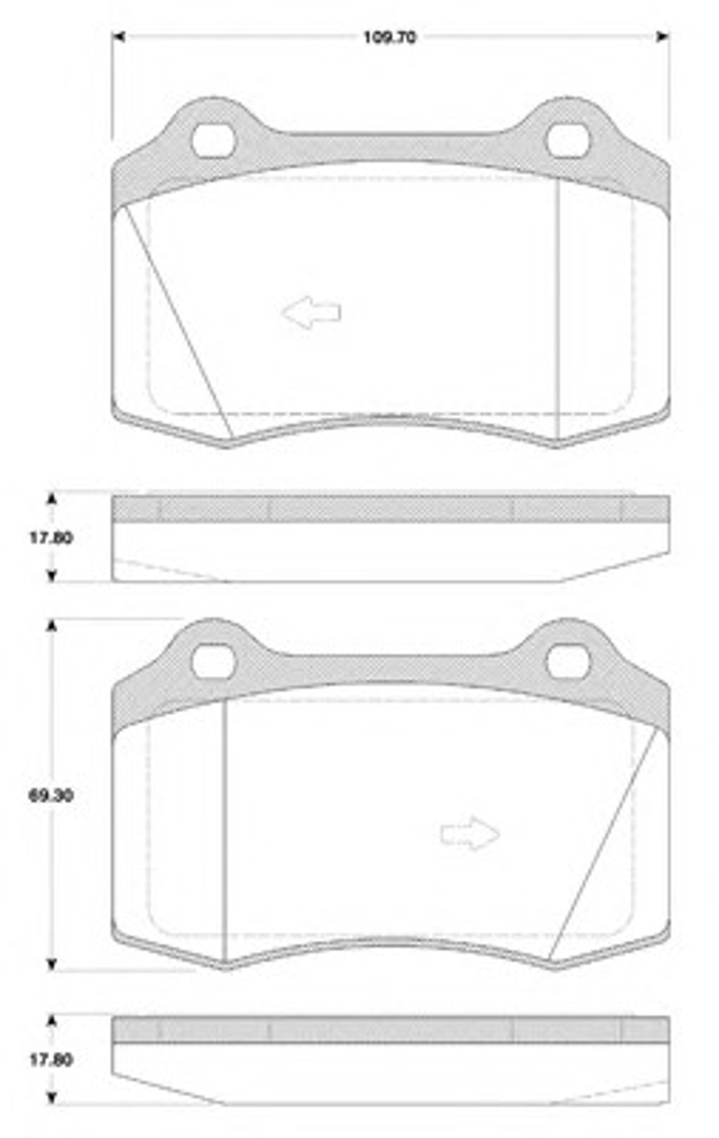 Колодки тормозные дисковые NK 222572