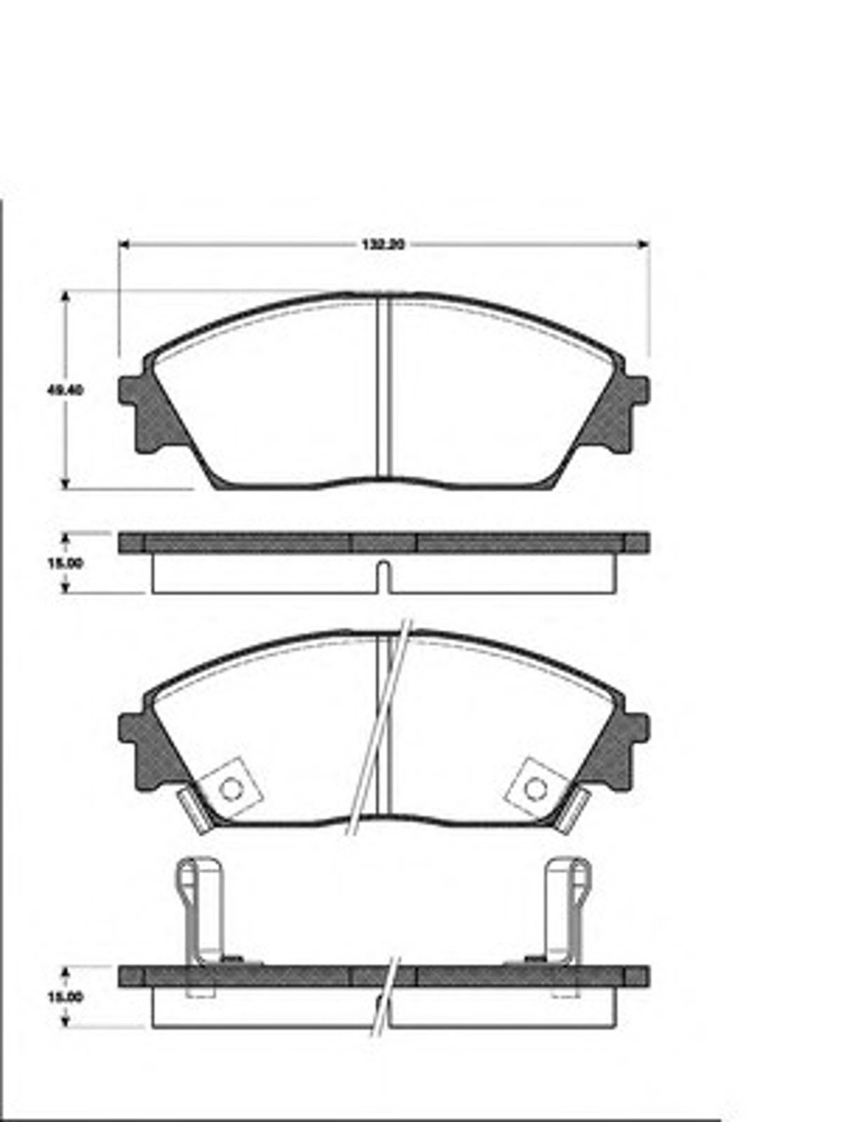 Колодки тормозные дисковые NK 222615