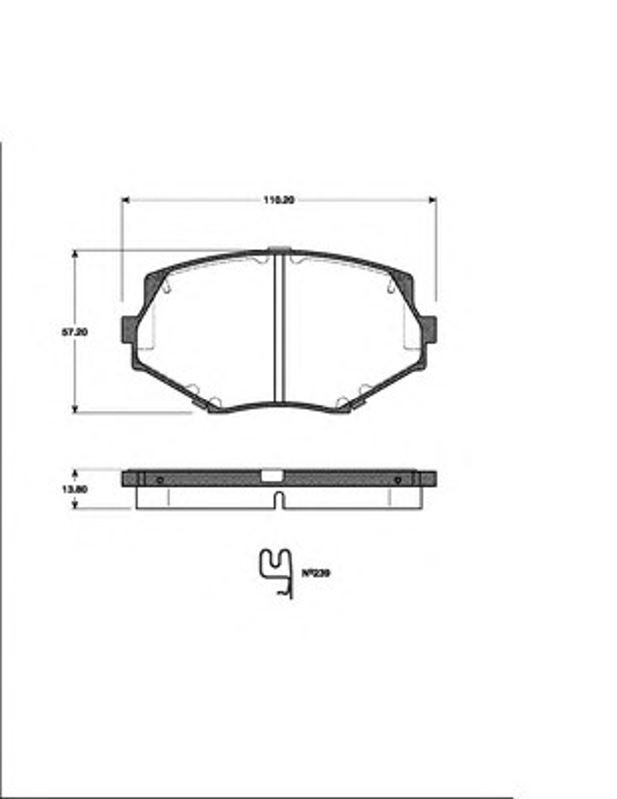 Колодки тормозные дисковые NK 223234