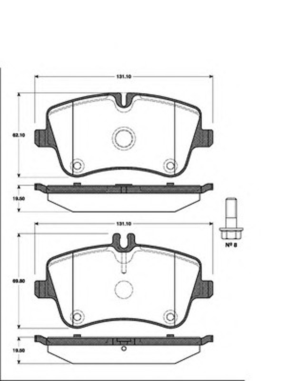 Тормозные колодки NK 223345