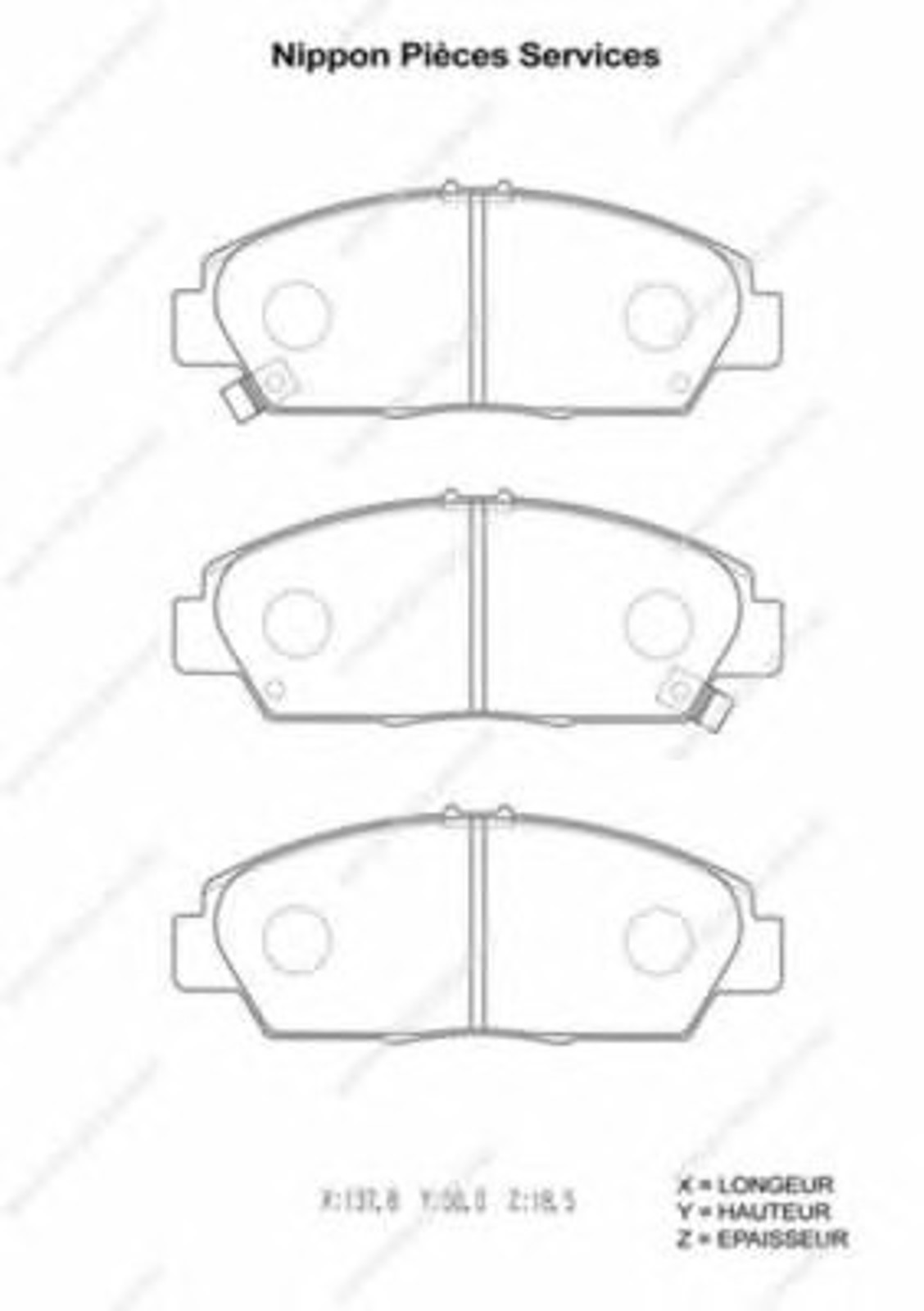 Колодки тормозные дисковые NPS H360A37