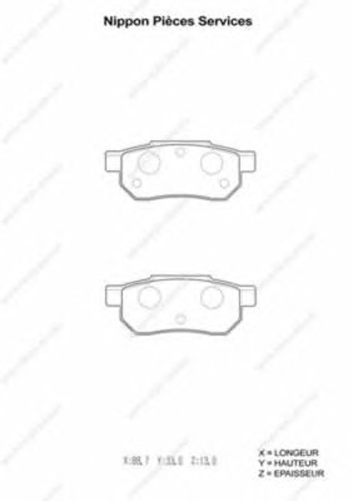 Колодки тормозные дисковые NPS H361A04