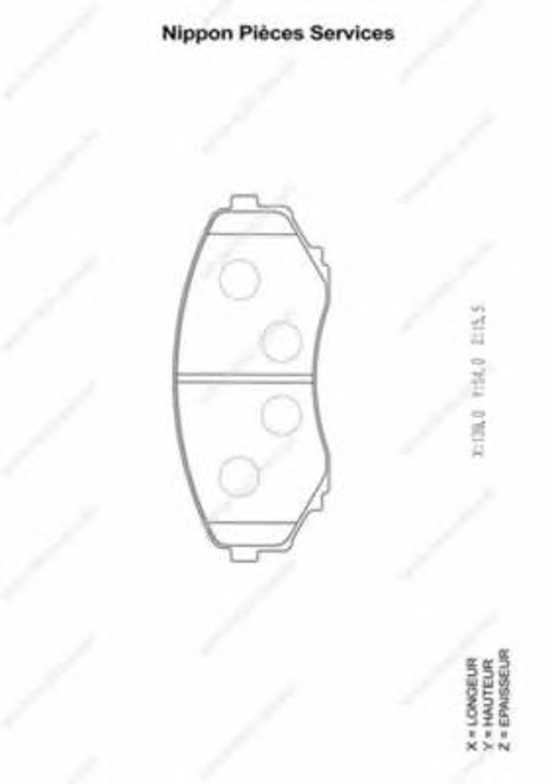 Колодки тормозные дисковые NPS M360A61