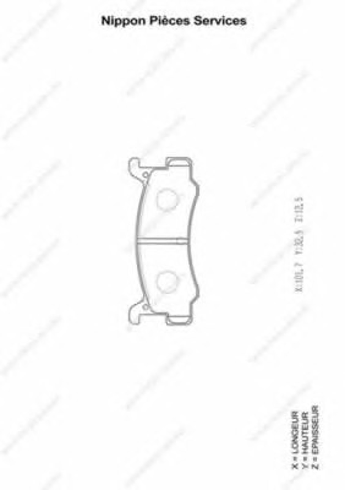 Колодки тормозные дисковые NPS M361A03