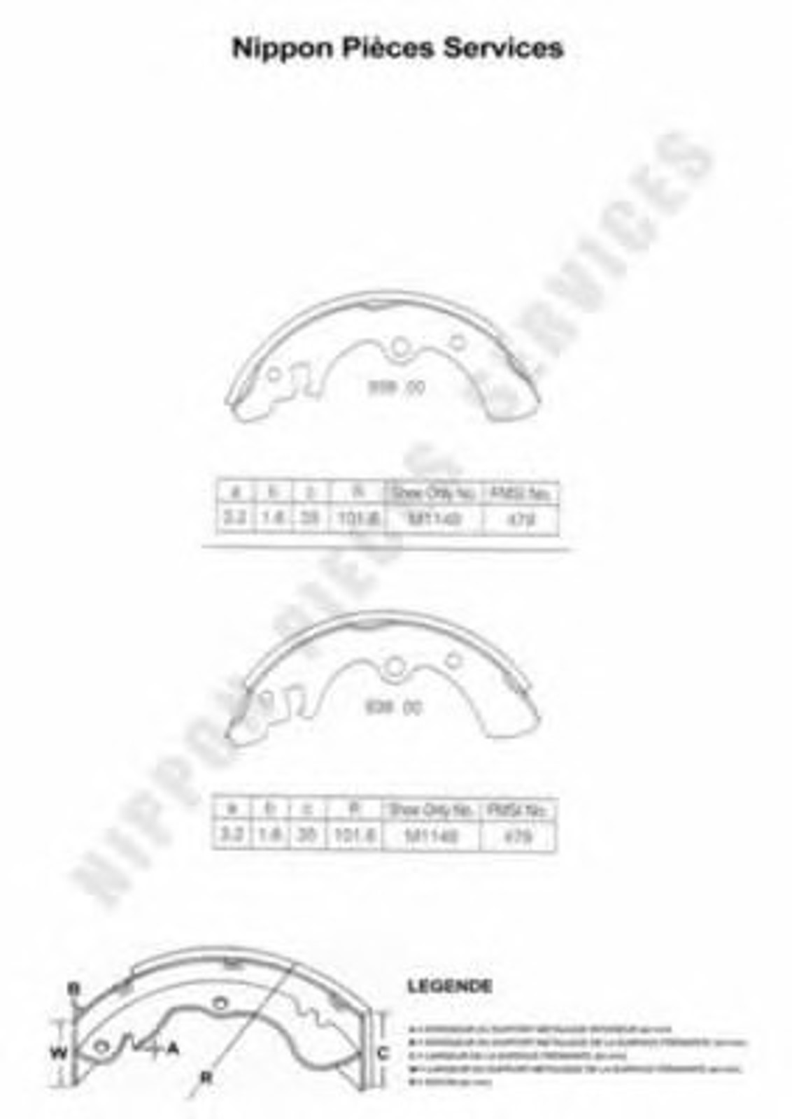 Тормозные колодки NPS N350N00