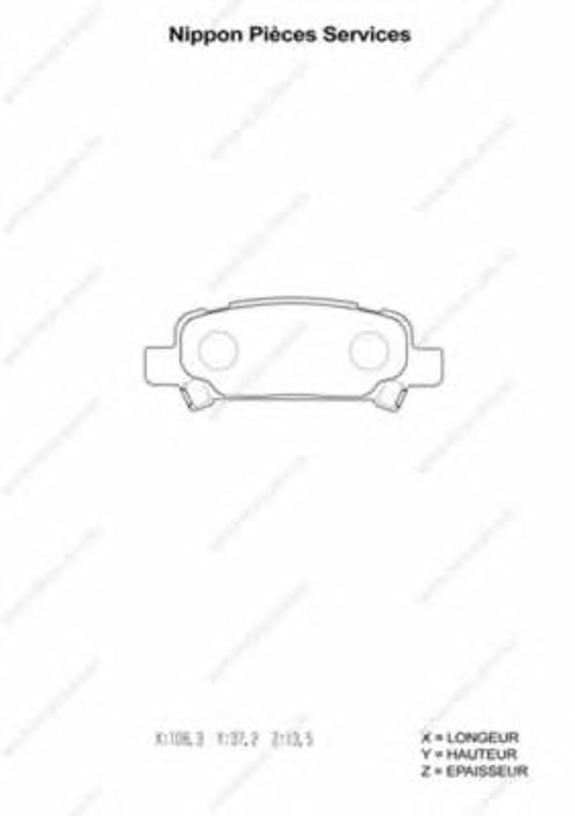 Колодки тормозные дисковые NPS S361U04