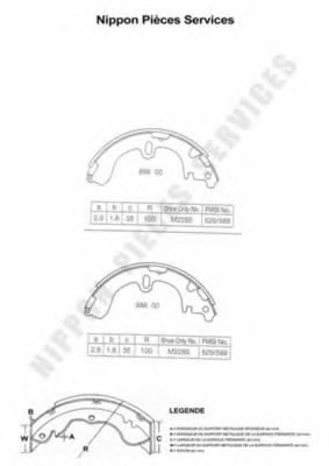 Тормозные колодки NPS T350A01