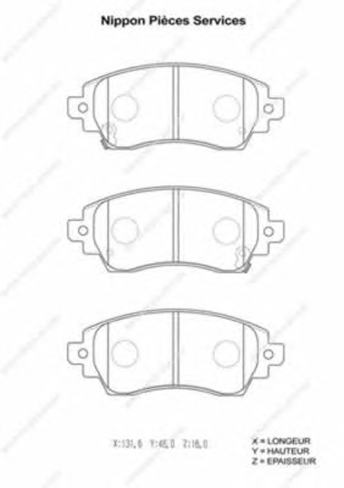 Колодки тормозные дисковые NPS T360A01