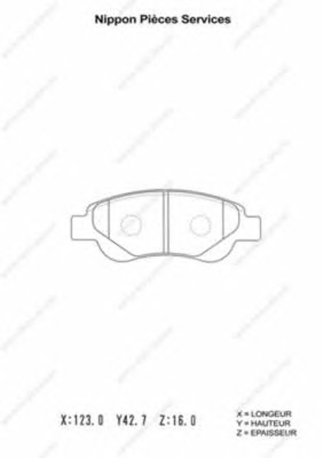Комплект тормозных колодок дисковый тормоз NPS T360A26
