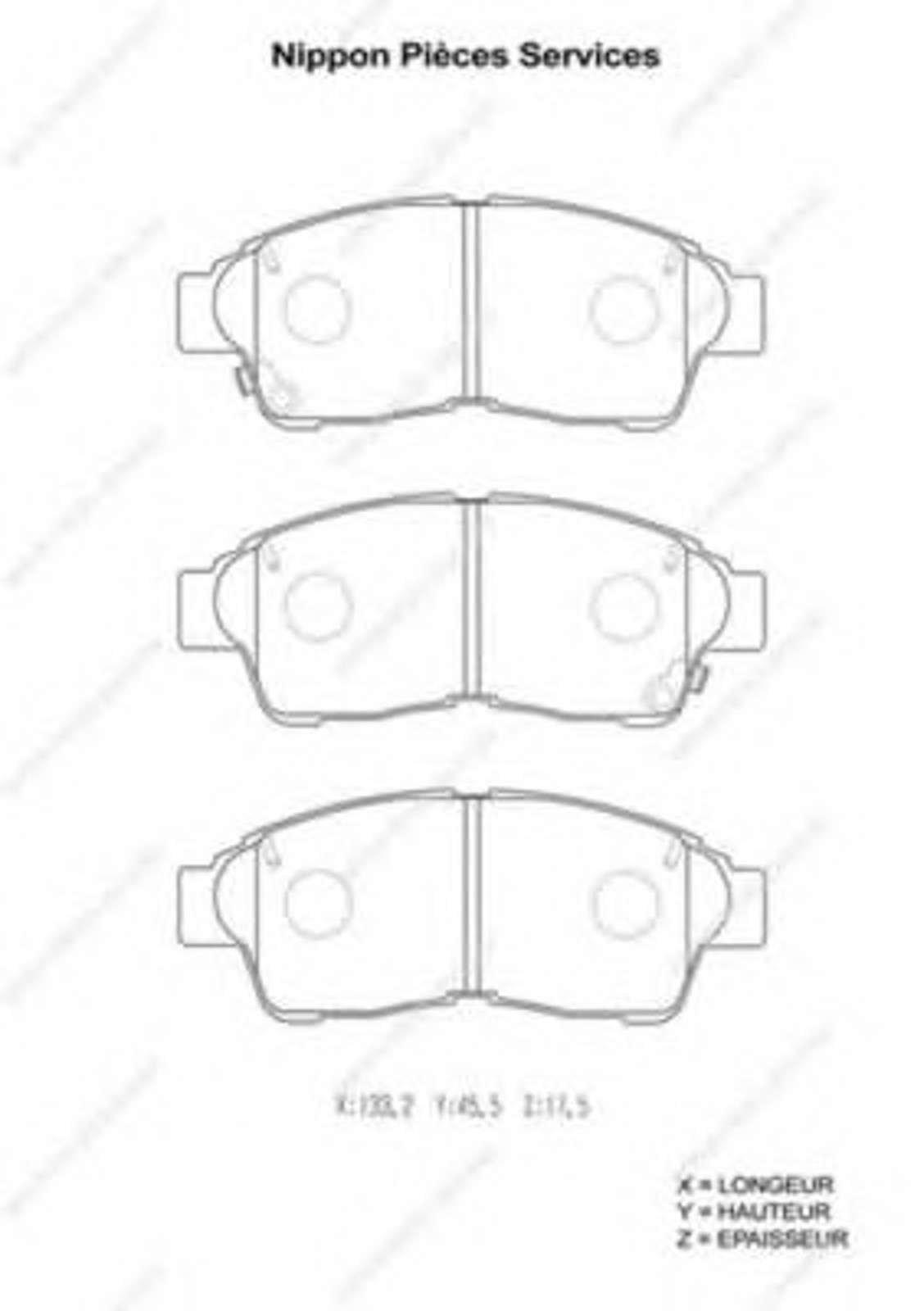 Комплект тормозных колодок дисковый тормоз NPS T360A75