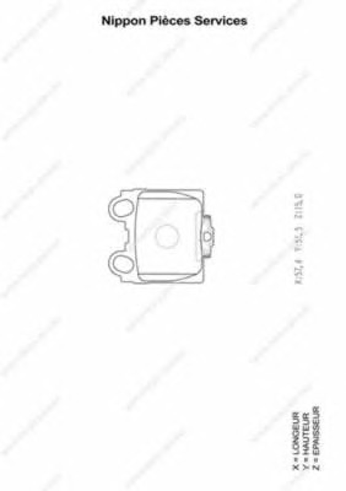 Комплект тормозных колодок дисковый тормоз NPS T361A21