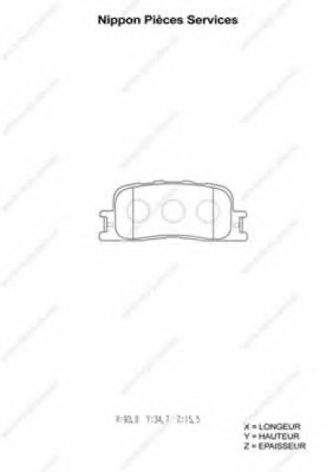 Колодки тормозные дисковые NPS T361A26