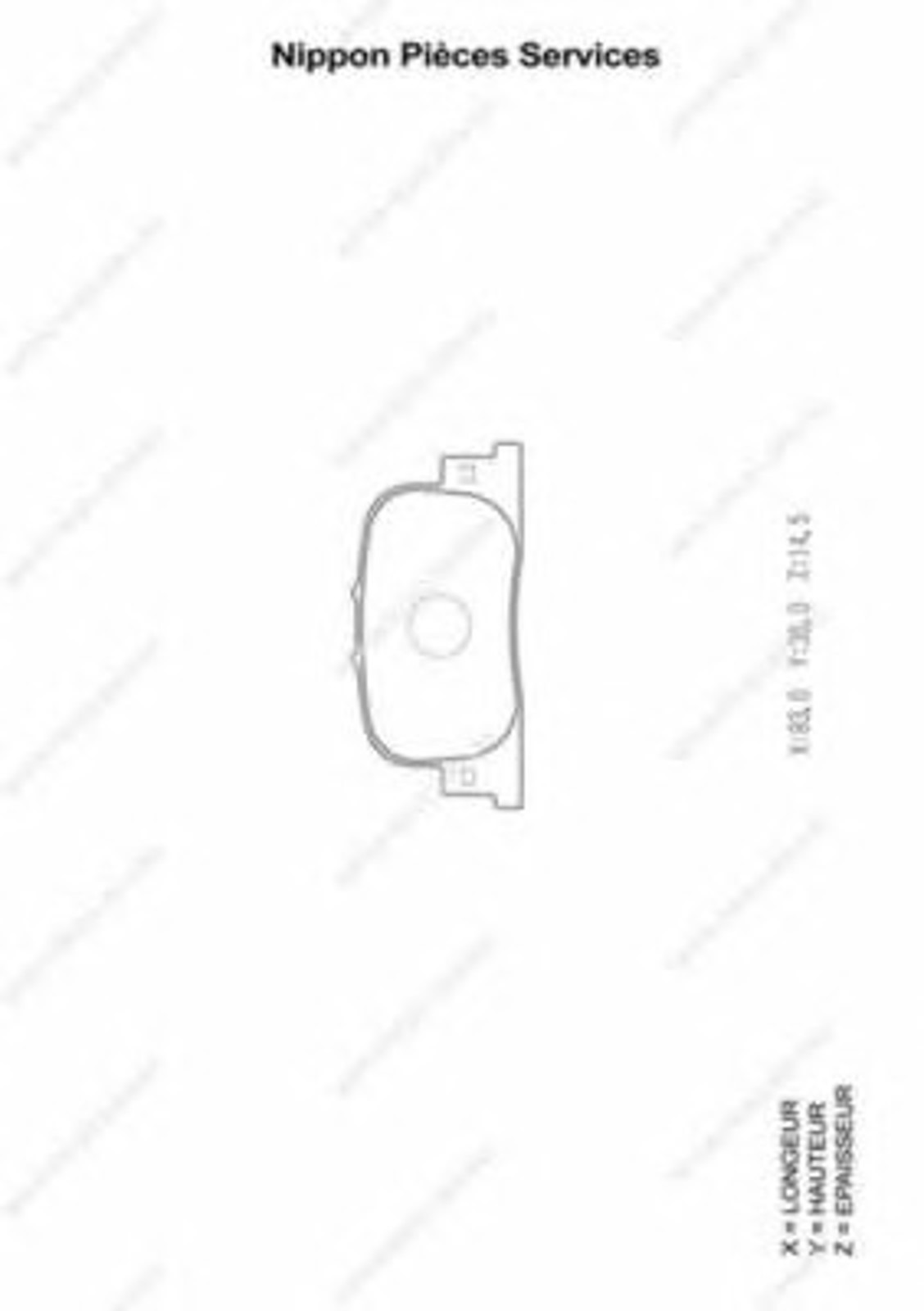 Комплект тормозных колодок дисковый тормоз NPS T361A27