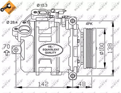Компрессор кондиционера NRF 32433