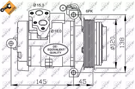 Компрессор кондиционера NRF 32698